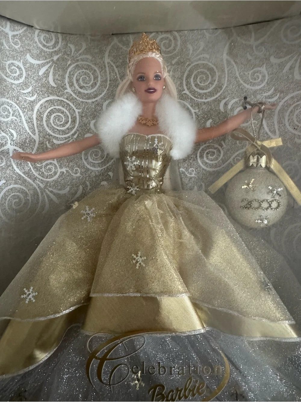 Barbie Gold and White Holiday Celebration Doll